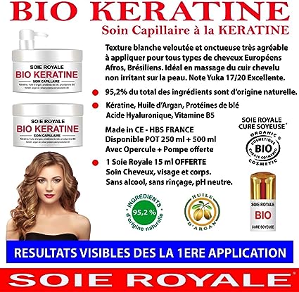 SOIN CAPILLAIRE BIO KERATINE - Soie Royale - 500ml