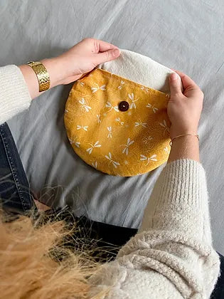 Bouillotte sèche déhoussable - Libellule Jaune