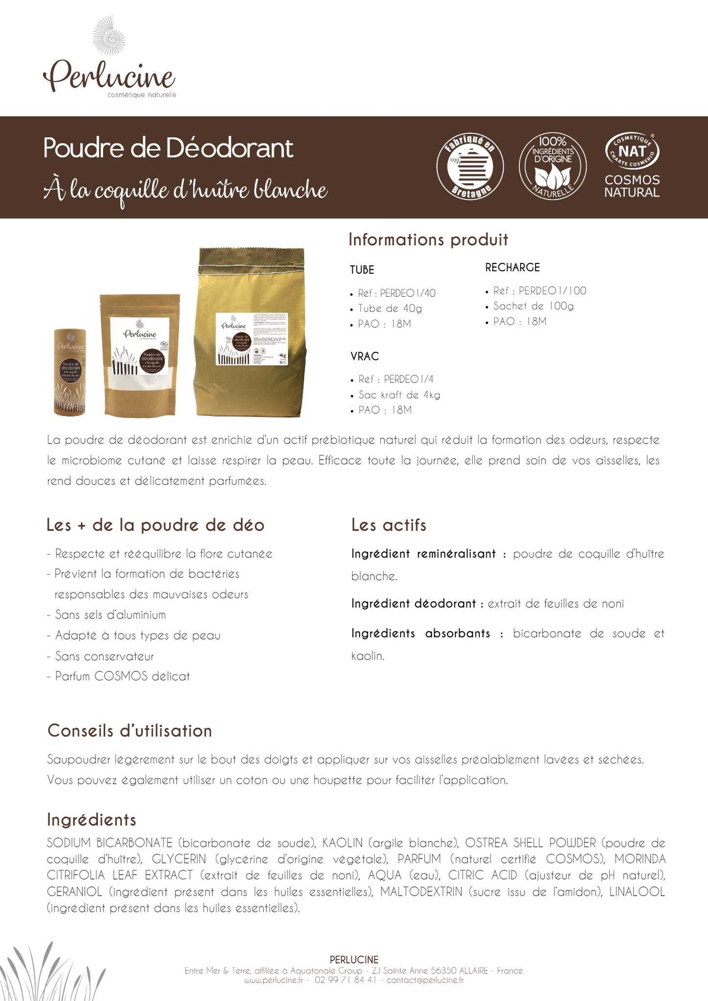 Poudre de Déodorant PERLUCINE