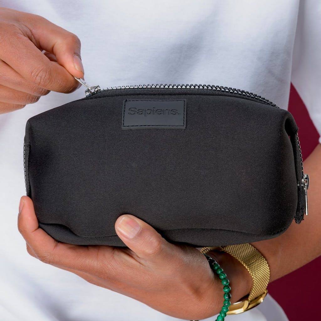 Trousse de Toilette Homme en Néoprène Noir - Sapiens