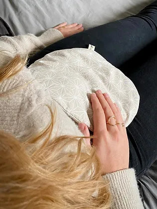 Bouillotte sèche déhoussable - Asanoha beige