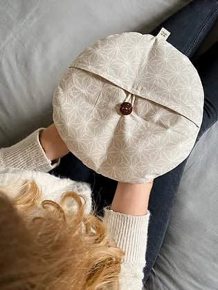 Bouillotte sèche déhoussable - Asanoha beige