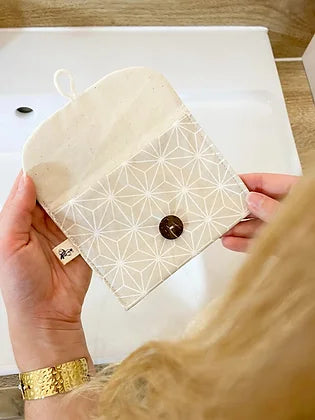 Pochette savon imperméable - Asanoha Beige