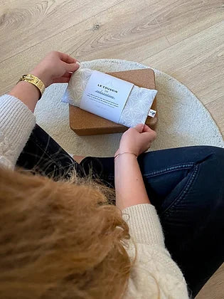 Coussin de relaxation et d'aromathérapie - L'Atelier de Léa - Asanoha Beige