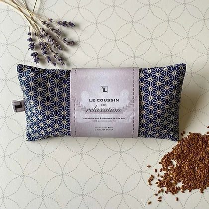 Coussin de relaxation et d'aromathérapie - L'Atelier de Léa - Asanoha Bleu