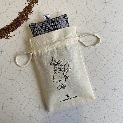 Coussin de relaxation et d'aromathérapie - L'Atelier de Léa - Asanoha Bleu