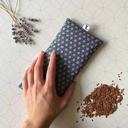 Coussin de relaxation et d'aromathérapie - L'Atelier de Léa - Asanoha Bleu