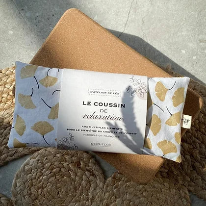 Coussin de relaxation et d'aromathérapie - L'Atelier de Léa - Ginkgo Or