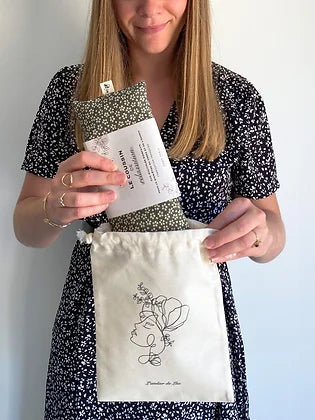 Coussin de relaxation et d'aromathérapie - L'Atelier de Léa - Sakura kaki