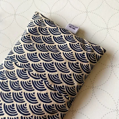 Coussin de relaxation et d'aromathérapie - L'Atelier de Léa - Vagues Beige et Bleu
