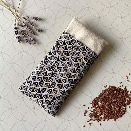 Coussin de relaxation et d'aromathérapie - L'Atelier de Léa - Vagues Beige et Bleu