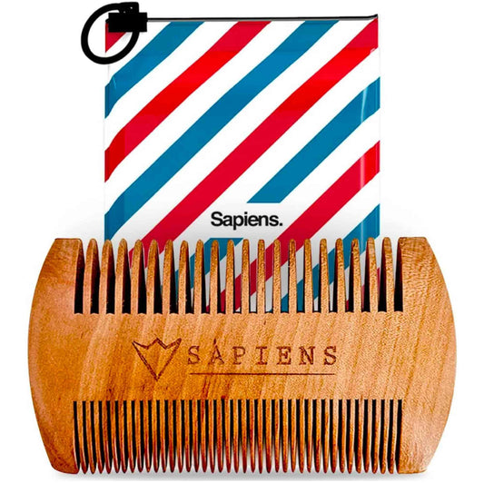 Peigne à Barbe en Bois de Poirier - Sapiens