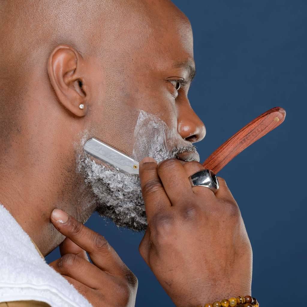 Rasoir de Barbier avec Manche en Bois - Sapiens