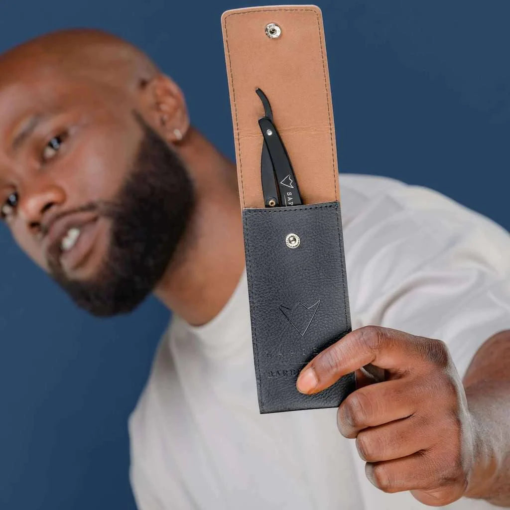 Rasoir de Barbier Noir en Métal - Sapiens