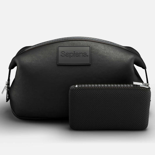 Trousse de Toilette Homme en Néoprène Noir - Sapiens
