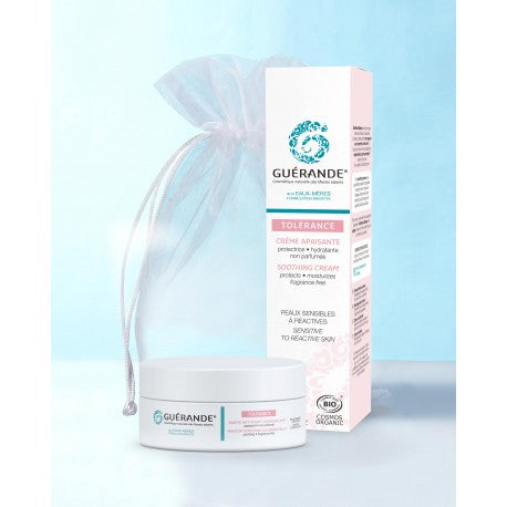 Offre Duo BAUME NETTOYANT DÉMAQUILLANT/ CREME Tolérance - Apaisant - Non parfumé - Guérande (en Sachet Orgonza)